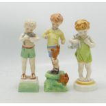 Royal Worcester Child Figures October, Fridays Child is Loving & Giving & Wednesdays Child Child