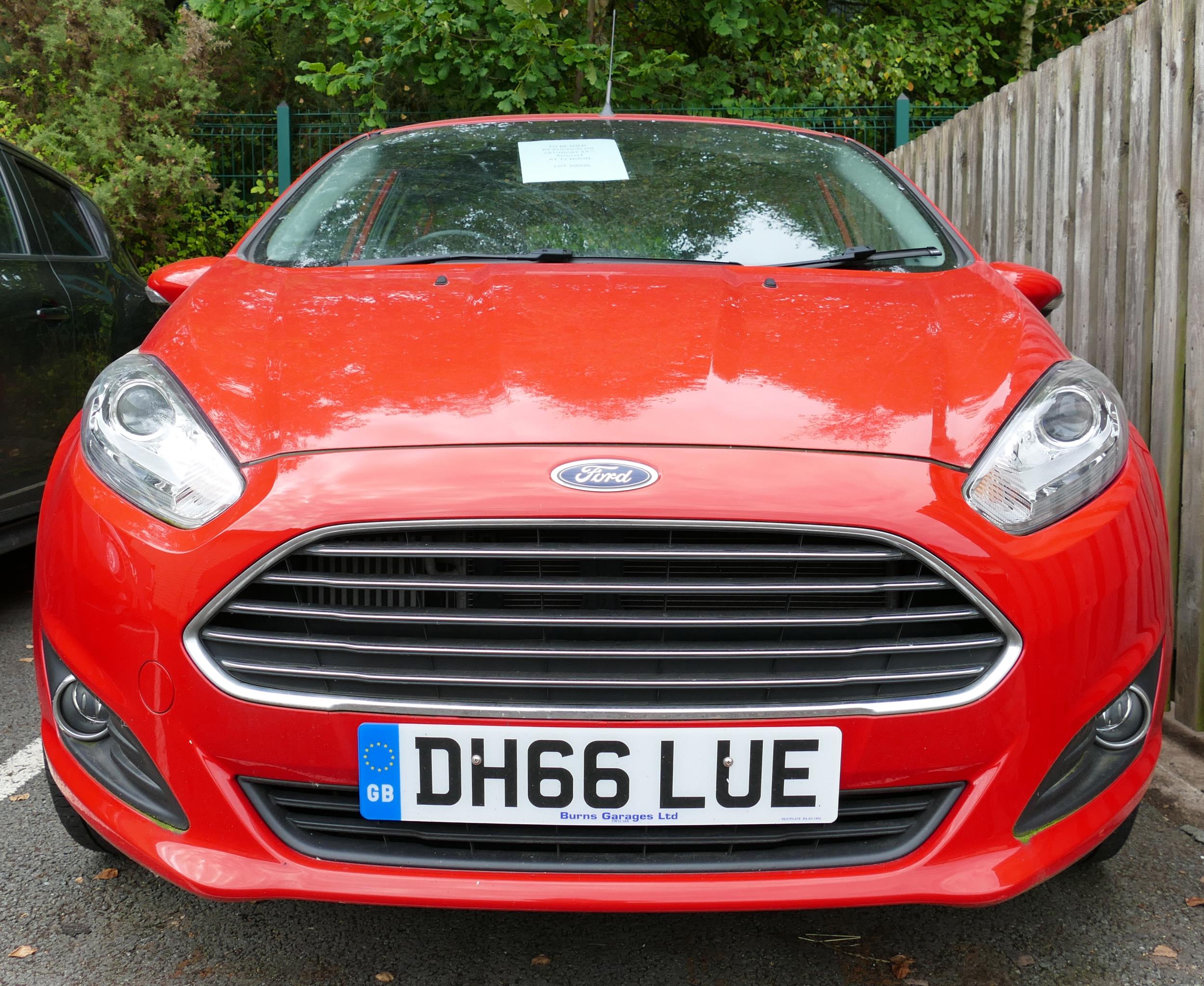2017 Ford Fiesta Hatchback 1.0 Eco Boost Zetec 5 door car, DH66LUE, 15,736 miles. Log book - yes. - Image 2 of 9