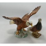Beswick Bald Eagle: together with a brown pigeon 1383