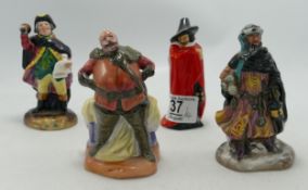 Royal Doulton figures to include Town Crier: HN3261, Falstaff HN3236, Good John Wenceslas HN3262 and