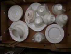 Royal Doulton Tea ware items in the Adrian pattern to include Cake Plate, 6 side plates, 6 Salad