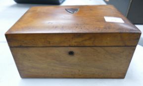 Edwardian Walnut Jewellery Box, length 26.5cm