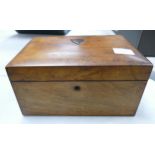 Edwardian Walnut Jewellery Box, length 26.5cm