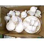 A mixed collection of ceramic items to include Gainsborough floral tea set, royal Tuscan and