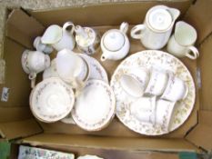 A mixed collection of ceramic items to include Gainsborough floral tea set, royal Tuscan and