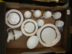 Royal Doulton Tea ware items in the Harlow pattern to include Cake Plate, 6 side plates, 6