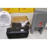 Various electrical items coffee machine, router, fan etc
