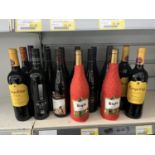 18 bottles of red wine to include Isla negra , lindemans etc