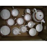 Wedgwood Chippendale Patterned Tea set to include, Teapot, 6 Cups and Saucers, Milk Jug and 2