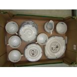 Royal Doulton Tea ware items in the Old Colony pattern to include Cake Plate, 7 side plates, 6