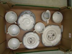 Royal Doulton Tea ware items in the Old Colony pattern to include Cake Plate, 7 side plates, 6