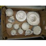 Royal Doulton Tea ware items in the Old Colony pattern to include Cake Plate, 6 side plates, 6