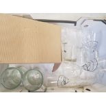 A mixed collection of Bottega Wine glasses, stein glasses and table ware glasses etc together with a