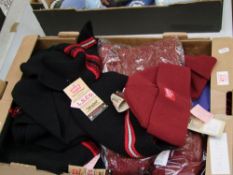 A quantity of Levis scarfs and hats. with tags