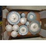Royal Doulton Tea ware items in the Rose Elegans pattern to include Cake Plate, 6 side plates, 6