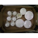 Royal Doulton Tea ware items in the Carnation pattern to include 6 side plates, 6 Salad Plates 6