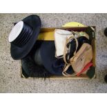 A collection of vintage hats, handbags, purses etc (1 tray)