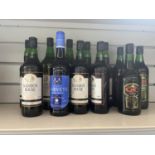 12 bottles of fortified wines and sherry to include QC , manor house etc