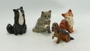 A collection of Royal Doulton & Beswick Cats & Kittens(4)