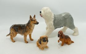Beswick Dogs to include Seated K9 Cocker Spaniel, Pekingese, Old English Sheepdog & Royal Doulton