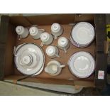 Royal Doulton Tea ware items in the Sarabande pattern to include Cake Plate, 6 side plates, 6