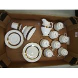 Royal Doulton Tea ware items in the Harlow pattern to include Cake Plate, 5 side plates, 5
