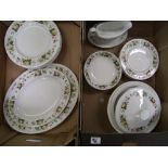 Royal Doulton Dinnerware items in the Miramont pattern to include 2 Oval Platters, 6 Dinner