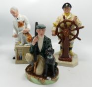Royal Doulton Seconds Character Figures to include The Game Keeper Hn2879, Helmsman Hn2499 &
