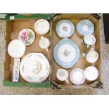 A mixed collection of ceramic items to include Aynsley Cake plate, Minton Marlow pattern Planter etc