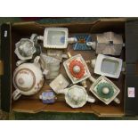 A collection of ceramic tea pots including Sadler examples etc