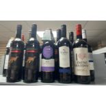 18 bottles of red wine to include Yellow tail, Three mills, Echo Falls