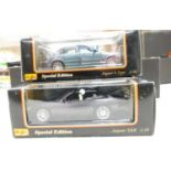 Boxed Maisto 1:18th Scale Model Cars: Jaguar S Type & XKR(2)