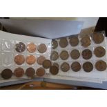 A collection of pre decimal pennies, dates ranging from 1859 - 1976 in ring binder