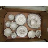 Royal Doulton Tea ware items in the Old Colony pattern to include Cake Plate, 6 side plates, 6