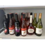18 bottles of red , white and rose wine to include yellow tail and blossom hill