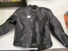 Ashman ladies leather biker jacket. Size 12