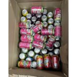 Approx 70 cans of fizzy pop to include Tizer, Ribena etc