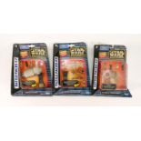 Star Wars Micro Machines Action Fleet carded sets: Battle Packs 3 Aliens & Creatures, Pack 7 Droid