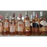 24 bottles of rose wine to include Echo falls, Gallo family, barefoot, hardy's etc
