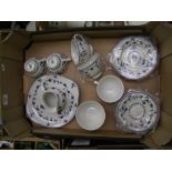 Royal Doulton Tea ware items in the Yorktown pattern to include Cake Plate, 6 side plates, 6