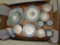 Royal Doulton Tea ware items in the Rose Elegans pattern to include Cake Plate, 6 side plates, 6