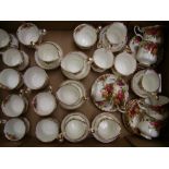 Royal Albert Old Country Roses: to include 16 cups , 15 saucers, 9 cream jugs and 7 sugar bowls. All
