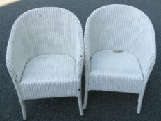 Two Lloyd Loom Type Armchairs(2)