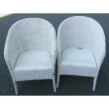 Two Lloyd Loom Type Armchairs(2)