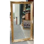 Large Modern Gilt Framed Wall Mirror, 178 x 75cm