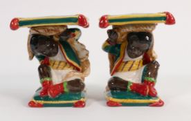 Pair of miniature Minton Little Boy Garden Seats: Limited edition no.17, boxed with certificate. 8.