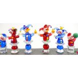 Limited editon 4/50 handcrafted crystal chess set in the form of clowns Eva Urbanova: Height of King