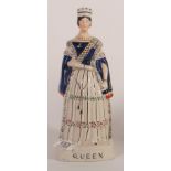 Staffordshire figure - A large size Queen Victoria 27cm high.