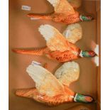 Beswick Pheasant Wall Plaques, 661-1 damaged at tail 661-2 & 661-3(3)