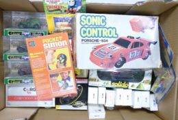 A collection of Vintage Toy Cars & Vehicles including Corgi Classics, Solido, Matchbox , Onyx Yamaha